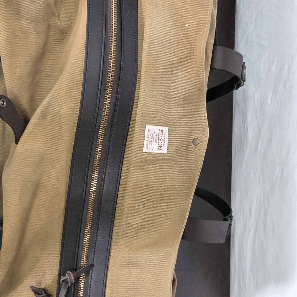 Filson Bag Brown Rugged Twill Rolling Duffle Canvas Luggage Stains
